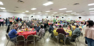 
			
				                                This year’s Fiesta-Fur-Paws, the Brown County Humane Society’s biggest fundraiser of the year, was a great success on April 6 with a large crowd in attendance. Photo by Wade Linville
 
			
		